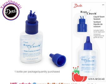 Fray Check Liquid Seam Sealant with guide applicator - 0.75 fl ounces. Dritz #399