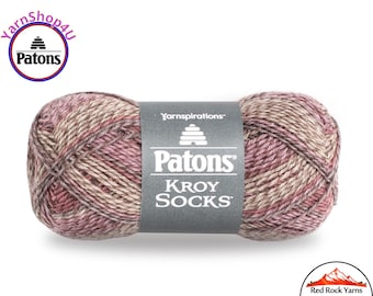 BROWN ROSE MARL - Patons Kroy Socks Yarn is 1.75oz | 166yds Super Fine Weight (1) Sock Yarn. A Blend of 75/25% Wool/Nylon (50g | 152m)