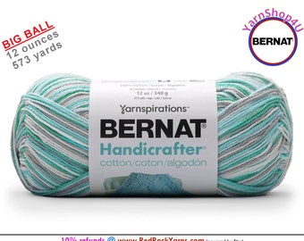 QUIET SEA - 12oz | 573 yards! Bernat Handicrafter Big Ball 100% Cotton Yarn. Item 16203434054