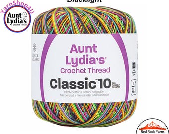 BLACKLIGHT - Aunt Lydia's Classic 10 Crochet Thread. 300yds. Item #154-9933