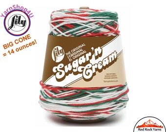 MISTLETOE - 14oz | 674 yards Cone. Lily Sugar N Cream Cotton yarn. 100% cotton. Item 10300202716