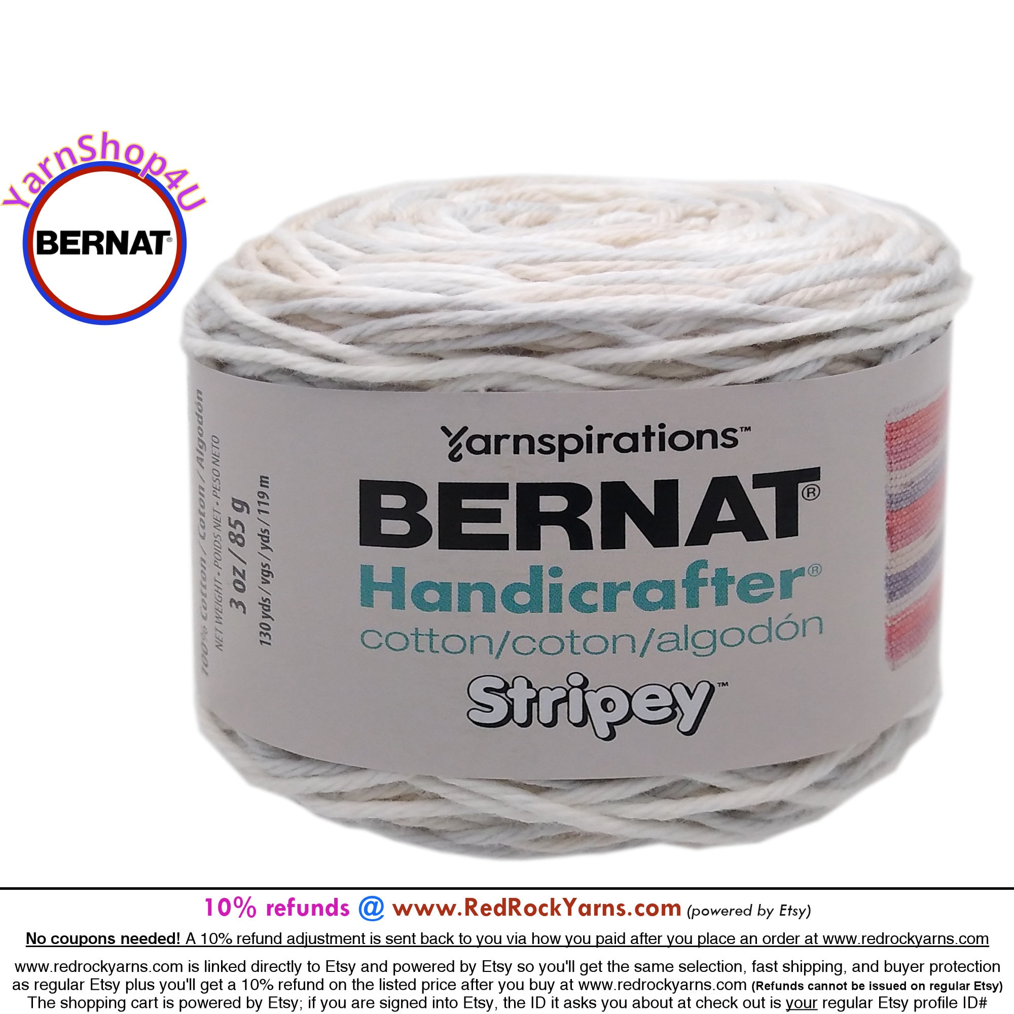 Bernat Handicrafter Cotton Yarn Big Ball 