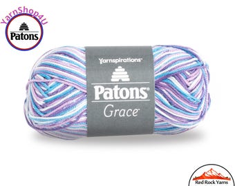 LAVENDER Patons Grace yarn Light weight #3. 100% Mercerized Cotton, 1.75 oz | 136 yards (50 g | 125 m) Color #62903