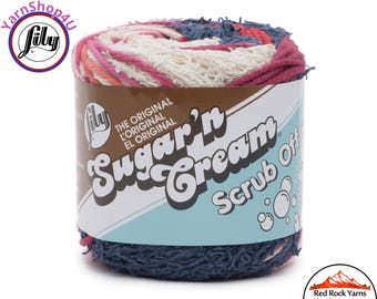 BEACH HOUSE Lily Scrub Off - 2.6oz | 106yds of Lily Sugar'n Cream 100% Textured Cotton Yarn