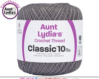 STONE - Aunt Lydia's Classic 10 Crochet Thread. 350yds. Item #154-0630