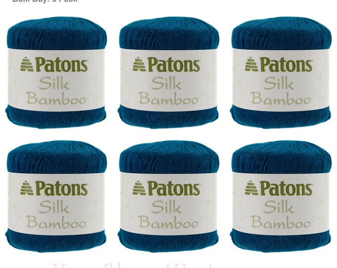 SAPPHIRE Bulk Buy 6 Pack Silk Bamboo Yarn by Patons. A DK Lightweight Yarn Made of a Bamboo and