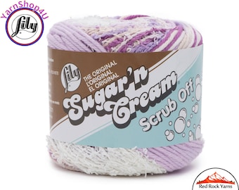 PRETTY PURPLE Lily Scrub Off - 2.6oz | 106yds of Lily Sugar'n Cream 100% Textured Cotton Yarn