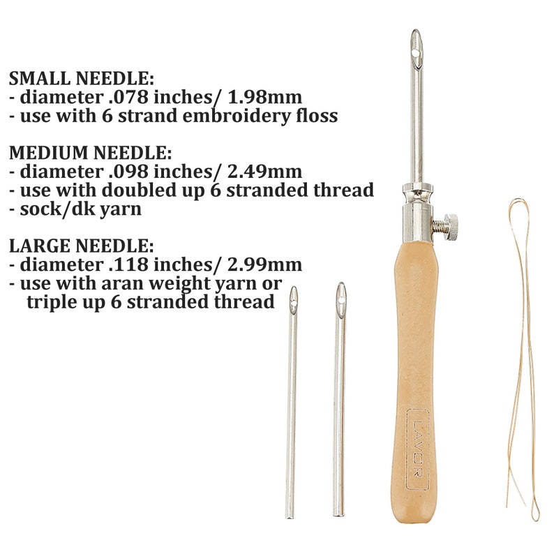 Lavor Punch Needle Set for Floss Punch Embroidery. Includes Etsy