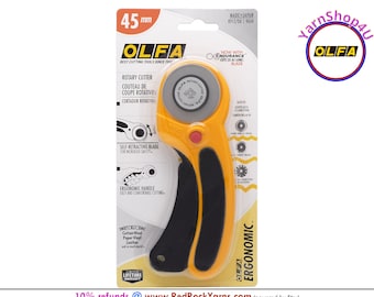 45mm OLFA Deluxe Rotary Cutter - Ergonomic Handle w/ Endurance Blade! (10% refund opportunity!) RTY-2/DX | 9654