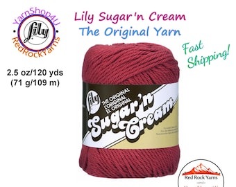 COUNTRY RED - 2.5oz | 120yd The Original Lily Sugar N Cream 100% Cotton Yarn (2.5 ounce / 120 yards)
