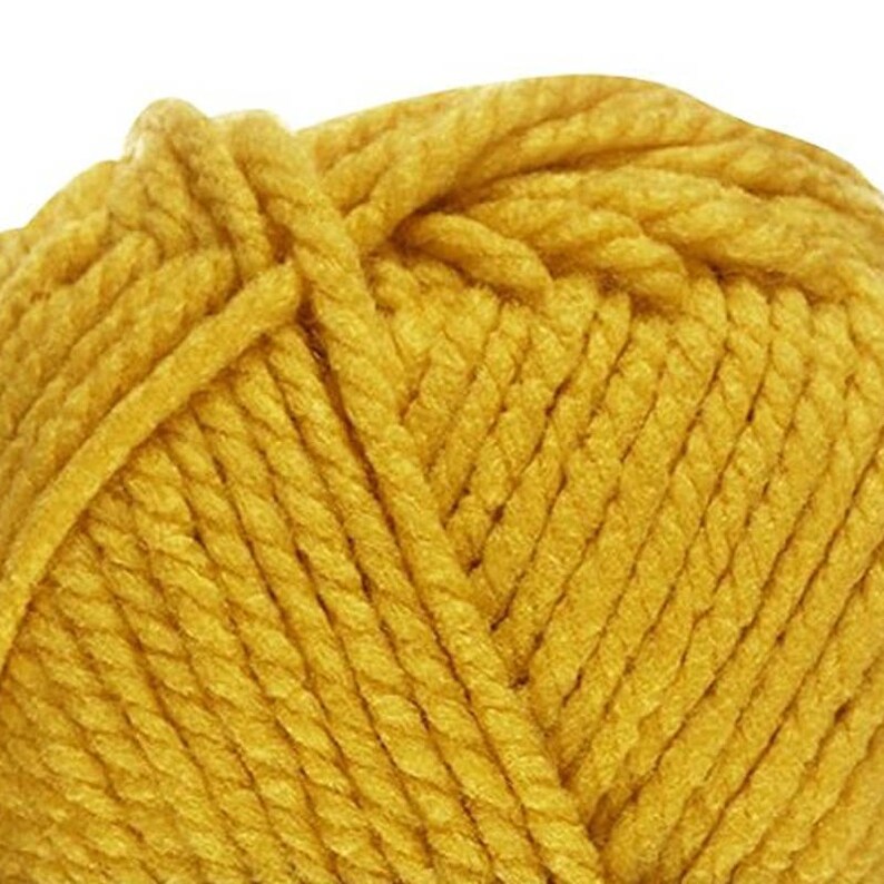 GLOWING GOLD Bernat Softee Chunky Yarn. A thick Mustard Yellow Etsy