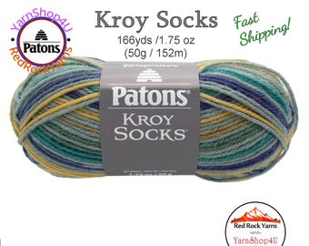 FIFTIES STRIPES - Patons Kroy Socks Yarn is 1.75oz | 166yds Super Fine Weight (1) Sock Yarn. 75/25% Wool/Nylon (50g | 152m) Color 55727