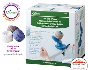 Clover YARN BALL WINDER. Wind yarn into center pull balls; no need for cones or sleeves. Attaches to a table top. Art No 3205