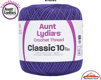 VIOLET - Aunt Lydia's Classic 10 Crochet Thread. 350yds. Color #0119