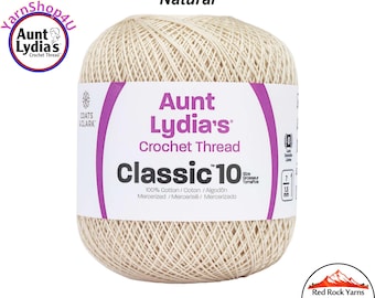 NATURAL - Aunt Lydia's Classic 10 Crochet Thread. 400yds. Item #154-0226
