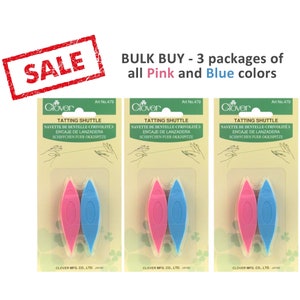 Clover Blooming Shuttle (Large) - Pack Of 2, Handloom Weaving Tool For Easy Weft Holding