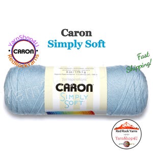 SOFT BLUE - Caron Simply Soft 6oz / 315yds (170g / 288m) 100% Acrylic yarn. Item H970039712