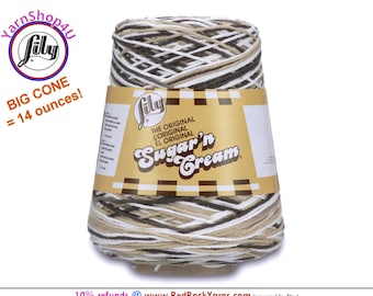 CHOCOLATE OMBRE - 14oz | 674 yards Cone. Lily Sugar N Cream Cotton yarn. 100% cotton. Item 10300202014