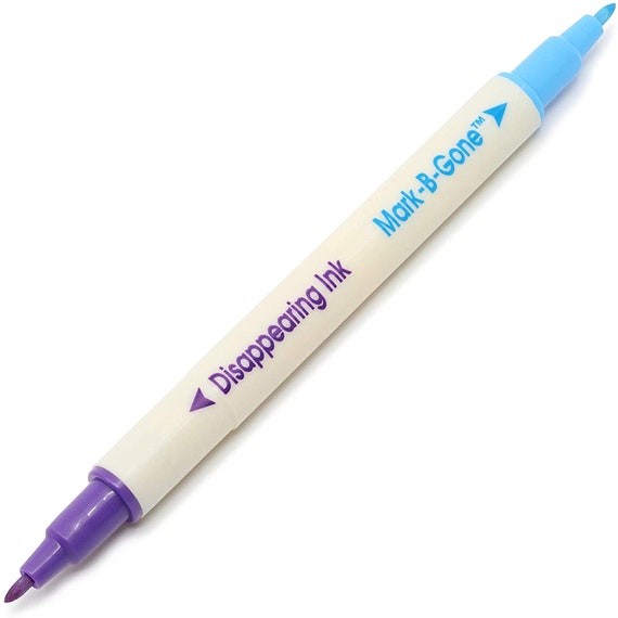 Dritz Dual Purpose Twin Fabric Marking Pen (Water soluble blue +