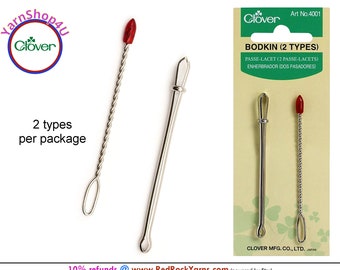 BODKINS - Used to pull cord, Elastic and more through casings. Includes 2 Bodkins: Binding and Head. For Threading elastic and more! #4001