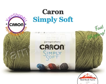 ARMY GREEN - Caron Simply Soft 6oz / 315yds (170g / 288m) 100% Acrylic yarn. Item H970039813