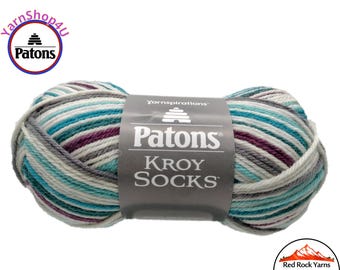 NORTHERN LIGHTS - Patons Kroy Socks Yarn is 1.75oz | 166yds Super Fine Weight (1) Sock Yarn. 75/25% Wool/Nylon (50g | 152m) Color 55751