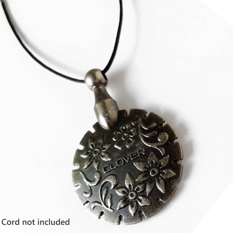 Clover Thread Cutter Pendant in Antique Silver or Antique Etsy