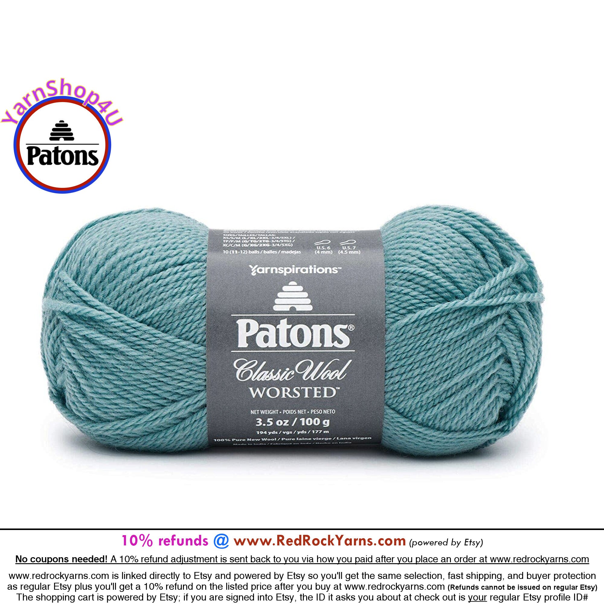 Turquoise Shepherd's Wool Worsted Weight Yarn