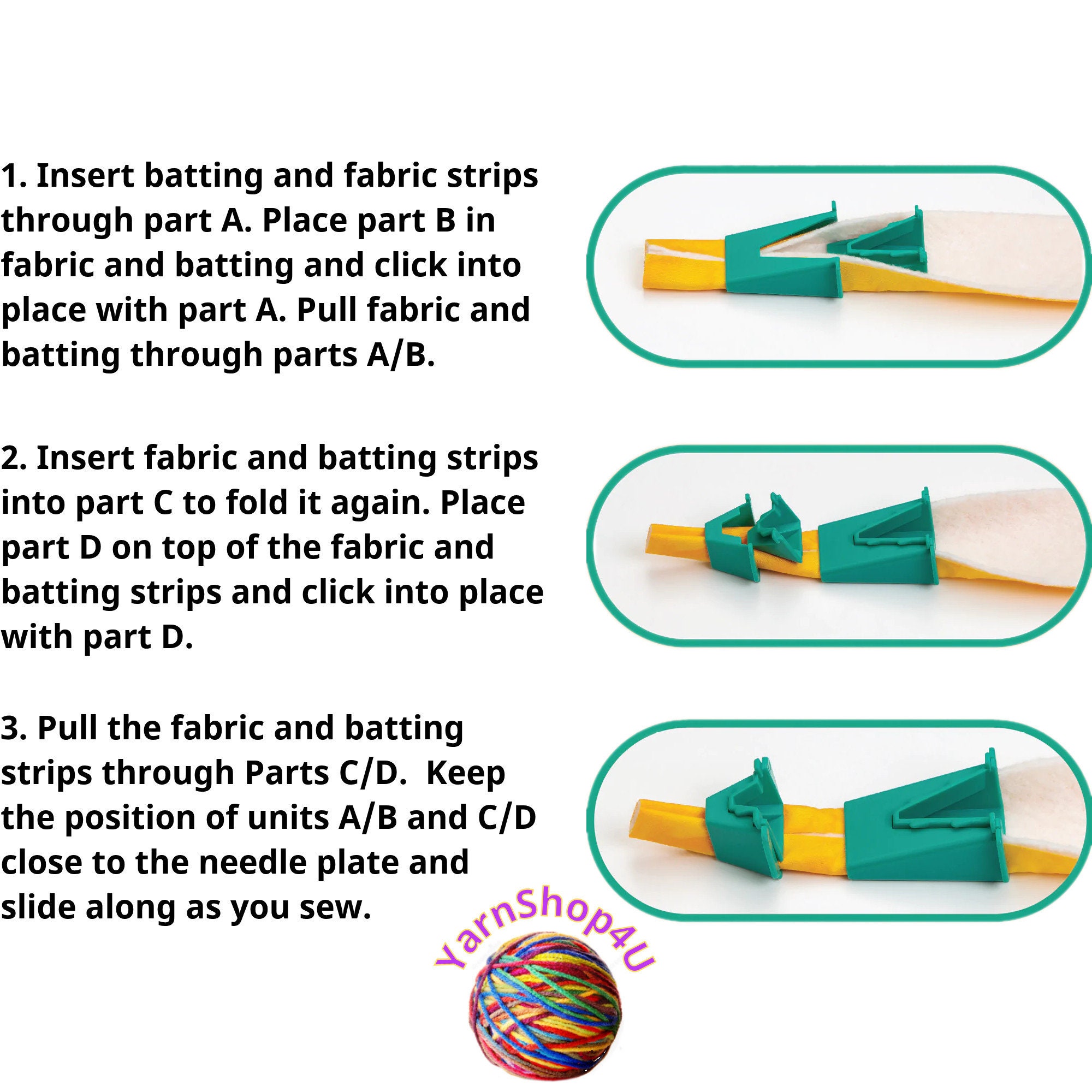 Clover Fabric Tube Maker-4022C : : Arts & Crafts