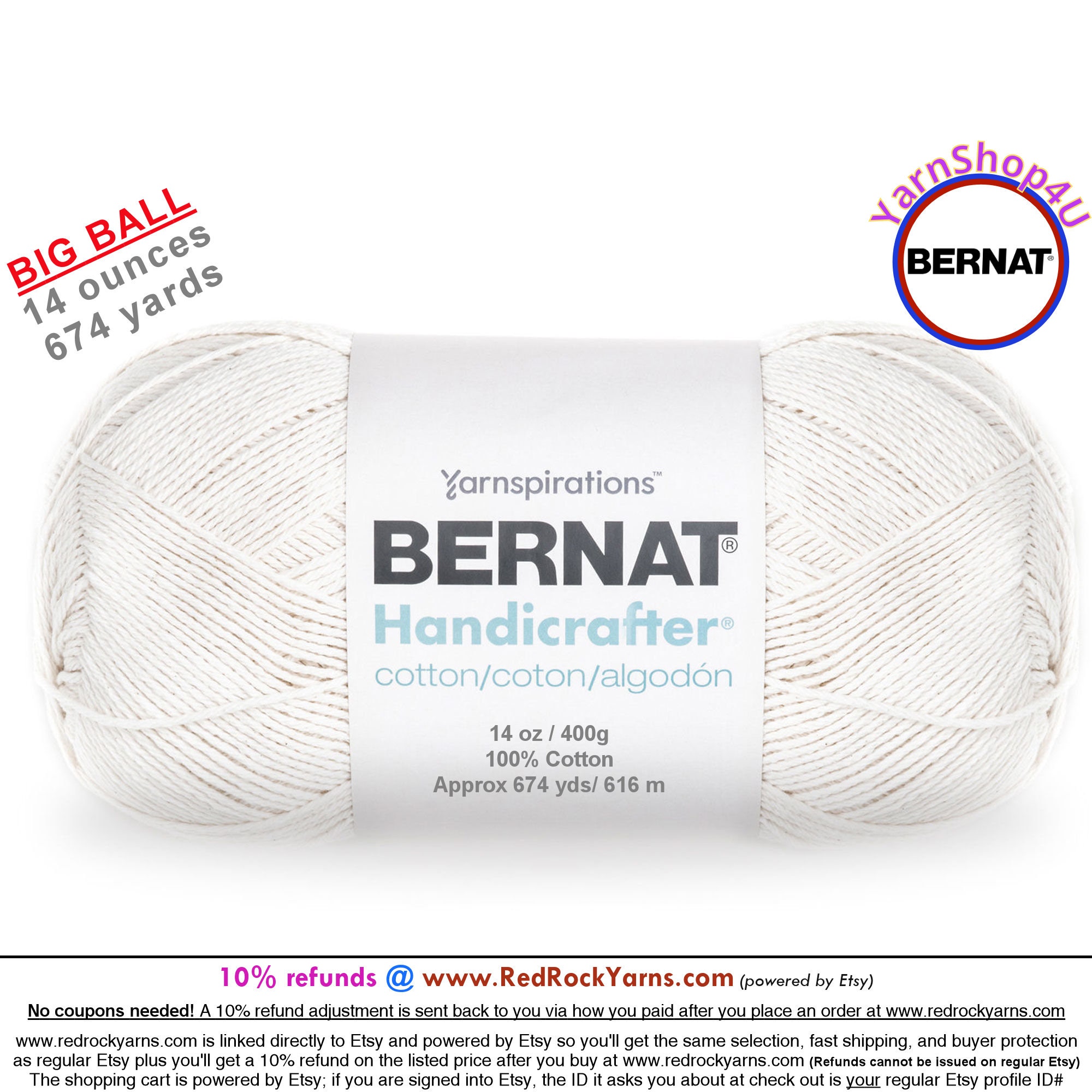 Bernat Handicrafter Yarn (400g) - Discontinued Shades