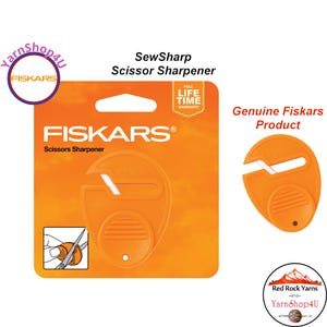 Fiskars Scissors Sharpener - This compact Pocket size Sharpener Restores Scissors' cutting edge. SewSharp