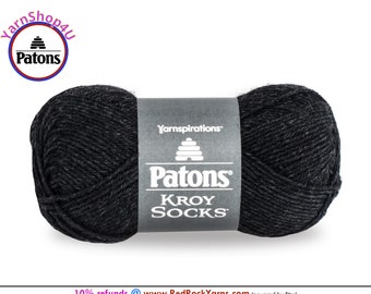 GENTRY GREY - Patons Kroy Socks Yarn is 1.75oz | 166yds Super Fine Weight (1) Sock Yarn. A Blend of 75/25% Wool/Nylon (50g | 152m)