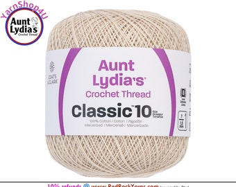 ECRU - Aunt Lydia's Classic 10 Crochet Thread. 400yds. Item #154-0419