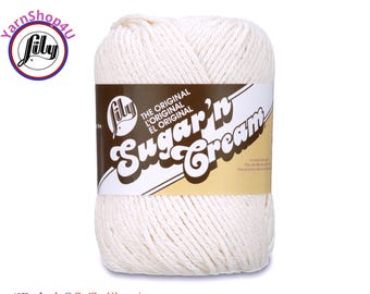 ECRU - 2.5oz | 120yd The Original Lily Sugar N Cream 100% Cotton Yarn (2.5 ounce / 120 yards)