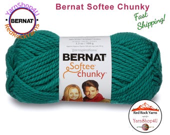EMERALD Bernat Softee Chunky Yarn Super Bulky Yarn. 3.5oz | 108yds | 100% Acrylic Yarn. Item 16112828200