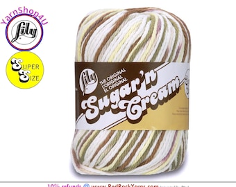 WOODED MOSS Super Size 3oz | 143yds. 100% Cotton yarn. Original Lily Sugar N Cream (3 ounces | 143 yards). Color #19007