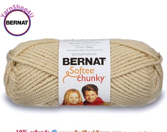 LINEN Bernat Softee Chunky Yarn Super Bulky Yarn. 3.5oz | 108yds | 100% Acrylic Yarn. Item 16112828021