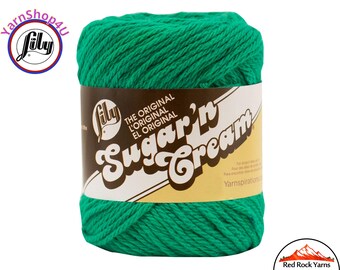 MOD GREEN - 2.5oz | 120yd The Original Lily Sugar N Cream 100% Cotton Yarn (2.5 ounce / 120 yards)