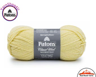 SOFT SPROUT - Patons Classic Wool Worsted Yarn Medium Weight (4). 100% wool yarn. 3.5oz | 194 yards (100g | 177m)