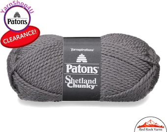 CLEARANCE! OXFORD GRAY - Patons Shetland Chunky Yarn. Bulky weight 3.5oz | 148yds. It's a soft blend of 75/25% Acrylic & Wool [Discontinued]