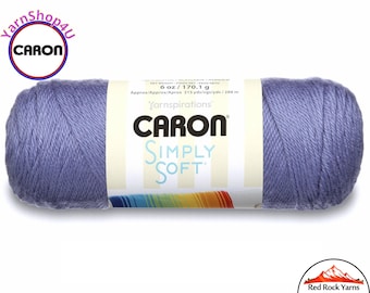 LAVENDER BLUE - Caron Simply Soft 6oz / 315yds (170g / 288m) 100% Acrylic yarn. Item H970039756