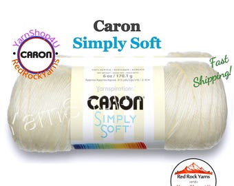 OFF WHITE - Caron Simply Soft 6oz / 315yds (170g / 288m) 100% Acrylic yarn. Item H970039702