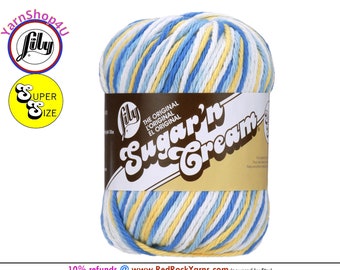 SUNKISSED Super Size 3oz | 143yds. 100% Cotton yarn. Original Lily Sugar N Cream (3 ounces | 143 yards). Color #19218