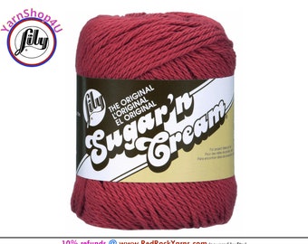 COUNTRY RED - 2.5oz | 120yd The Original Lily Sugar N Cream 100% Cotton Yarn (2.5 ounce / 120 yards)