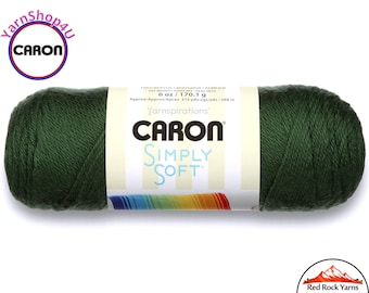 DARK SAGE - Caron Simply Soft 6oz / 315yds (170g / 288m) No Dye Lot. Acrylic yarn. Color #9707 (10% back)