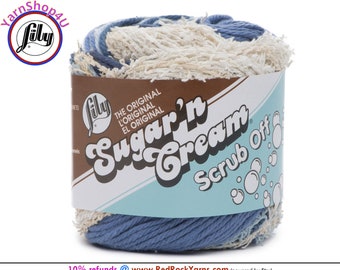 DENIM Lily Scrub Off - 2.6oz | 106yds of Lily Sugar'n Cream 100% Textured Cotton Yarn