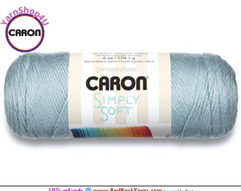 LIGHT COUNTRY BLUE - Caron Simply Soft 6oz / 315yds (170g / 288m) 100% Acrylic yarn. Item H970039709