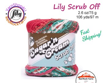 HOLLY JOLLY Lily Scrub Off - 2.6oz | 106yds of Lily Sugar'n Cream 100% Textured Cotton Yarn. Item 10209090038