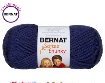 FADED DENIM Bernat Softee Chunky Yarn Super Bulky Yarn. 3.5oz | 108yds | 100% Acrylic Yarn. Item 16112828114