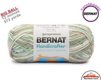 STONEWARE OMBRE - 12oz | 573 yard! Bernat Handicrafter Big Ball 100% Cotton Yarn. Item 16203434032